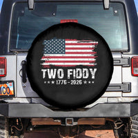 Two Fiddy USA 250th Anniversary Spare Tire Cover Vintage American Flag Patriotic Humor