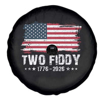 Two Fiddy USA 250th Anniversary Spare Tire Cover Vintage American Flag Patriotic Humor
