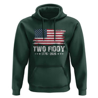 Two Fiddy USA 250th Anniversary Hoodie Vintage American Flag Patriotic Humor