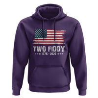 Two Fiddy USA 250th Anniversary Hoodie Vintage American Flag Patriotic Humor