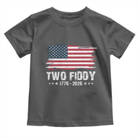 Two Fiddy USA 250th Anniversary Toddler T Shirt Vintage American Flag Patriotic Humor
