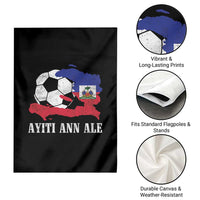 Ayiti Ann Ale Haiti Soccer Garden Flag Haitian Football Fan Pride Flag Graphic Caribbean Sports