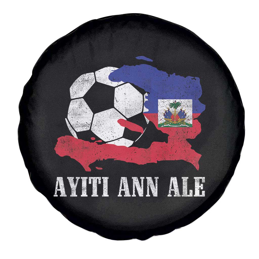 Ayiti Ann Ale Haiti Soccer Spare Tire Cover Haitian Football Fan Pride Flag Graphic Caribbean Sports