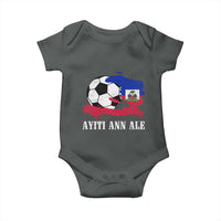 Ayiti Ann Ale Haiti Soccer Baby Onesie Haitian Football Fan Pride Flag Graphic Caribbean Sports