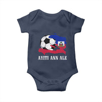 Ayiti Ann Ale Haiti Soccer Baby Onesie Haitian Football Fan Pride Flag Graphic Caribbean Sports