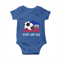 Ayiti Ann Ale Haiti Soccer Baby Onesie Haitian Football Fan Pride Flag Graphic Caribbean Sports