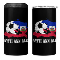 Ayiti Ann Ale Haiti Soccer 4 in 1 Can Cooler Tumbler Haitian Football Fan Pride Flag Graphic Caribbean Sports