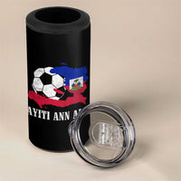Ayiti Ann Ale Haiti Soccer 4 in 1 Can Cooler Tumbler Haitian Football Fan Pride Flag Graphic Caribbean Sports