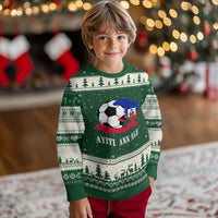 Ayiti Ann Ale Haiti Soccer Ugly Christmas Sweater Haitian Football Fan Pride Flag Graphic Caribbean Sports