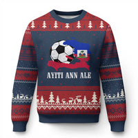 Ayiti Ann Ale Haiti Soccer Ugly Christmas Sweater Haitian Football Fan Pride Flag Graphic Caribbean Sports