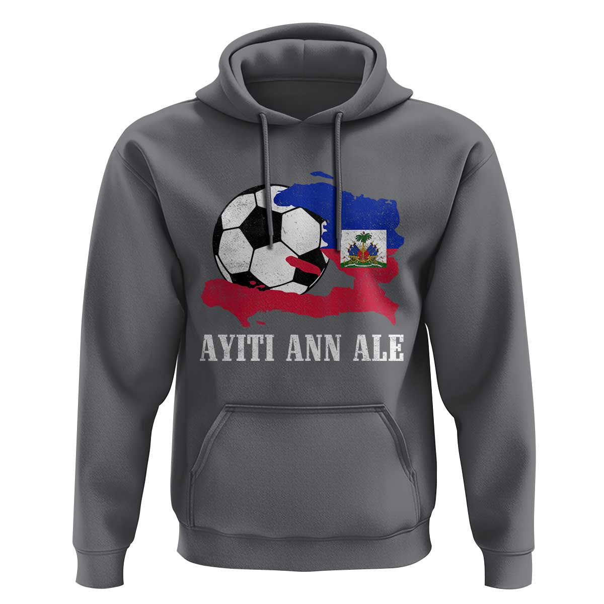 Ayiti Ann Ale Haiti Soccer Hoodie Haitian Football Fan Pride Flag Graphic Caribbean Sports