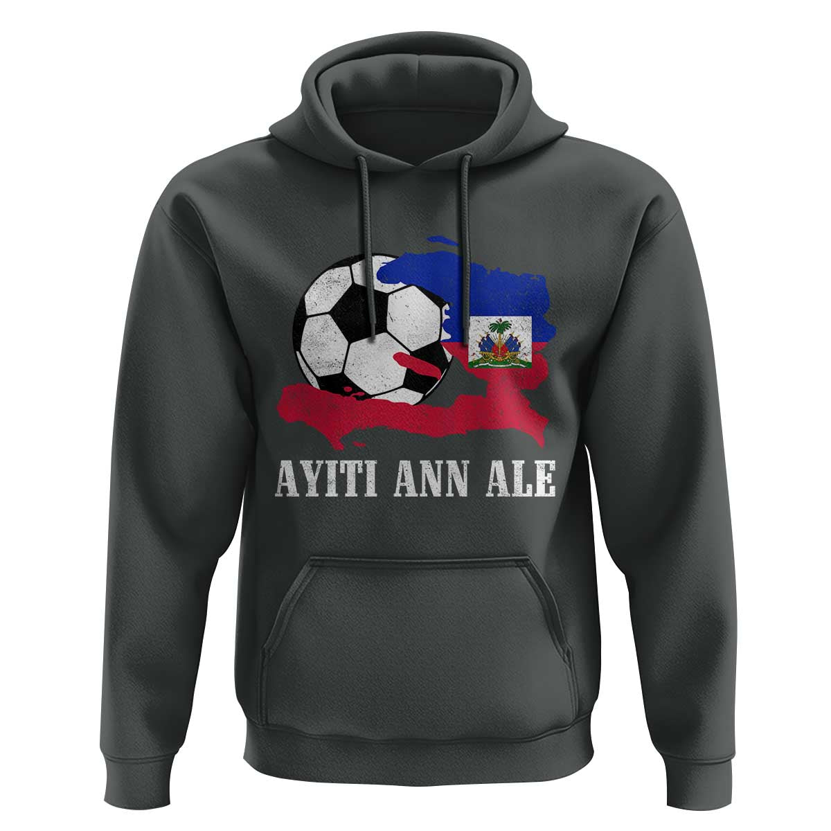 Ayiti Ann Ale Haiti Soccer Hoodie Haitian Football Fan Pride Flag Graphic Caribbean Sports