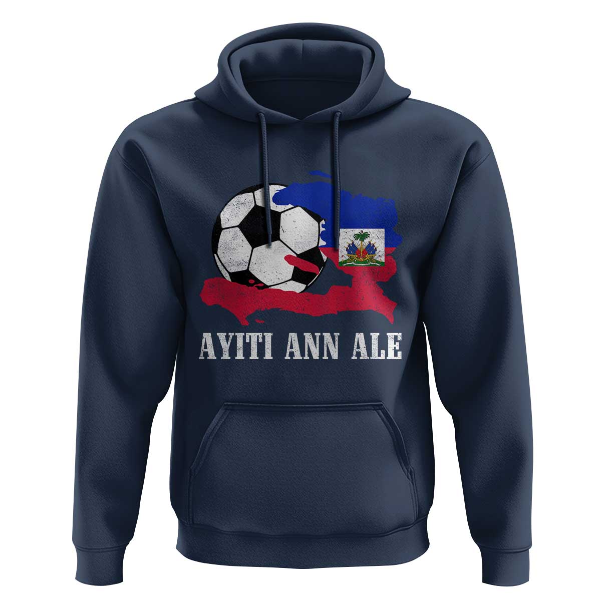 Ayiti Ann Ale Haiti Soccer Hoodie Haitian Football Fan Pride Flag Graphic Caribbean Sports