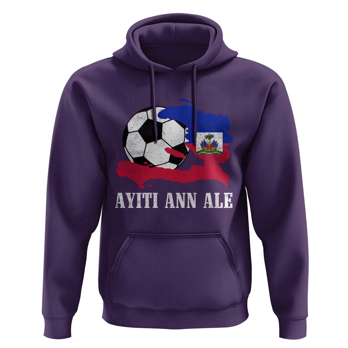 Ayiti Ann Ale Haiti Soccer Hoodie Haitian Football Fan Pride Flag Graphic Caribbean Sports
