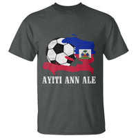 Ayiti Ann Ale Haiti Soccer T Shirt Haitian Football Fan Pride Flag Graphic Caribbean Sports