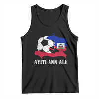 Ayiti Ann Ale Haiti Soccer Tank Top Haitian Football Fan Pride Flag Graphic Caribbean Sports