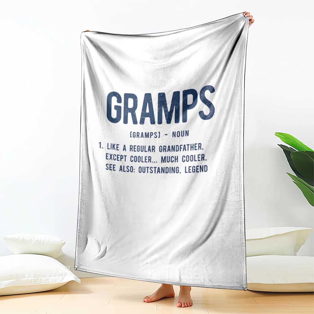 Grandpa Gift For Gramps Throw Blanket Fathers Day Birthday Gift Idea