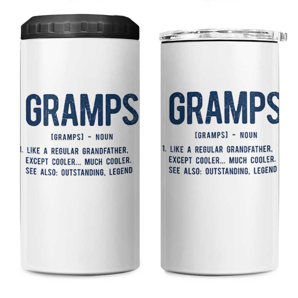 Grandpa Gift For Gramps 4 in 1 Can Cooler Tumbler Fathers Day Birthday Gift Idea