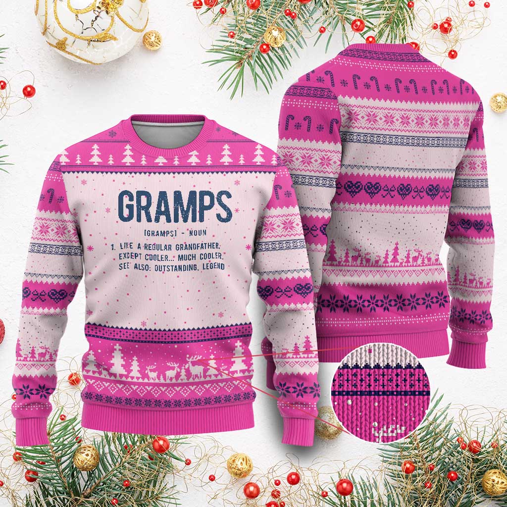 Grandpa Gift For Gramps Ugly Christmas Sweater Fathers Day Birthday Gift Idea