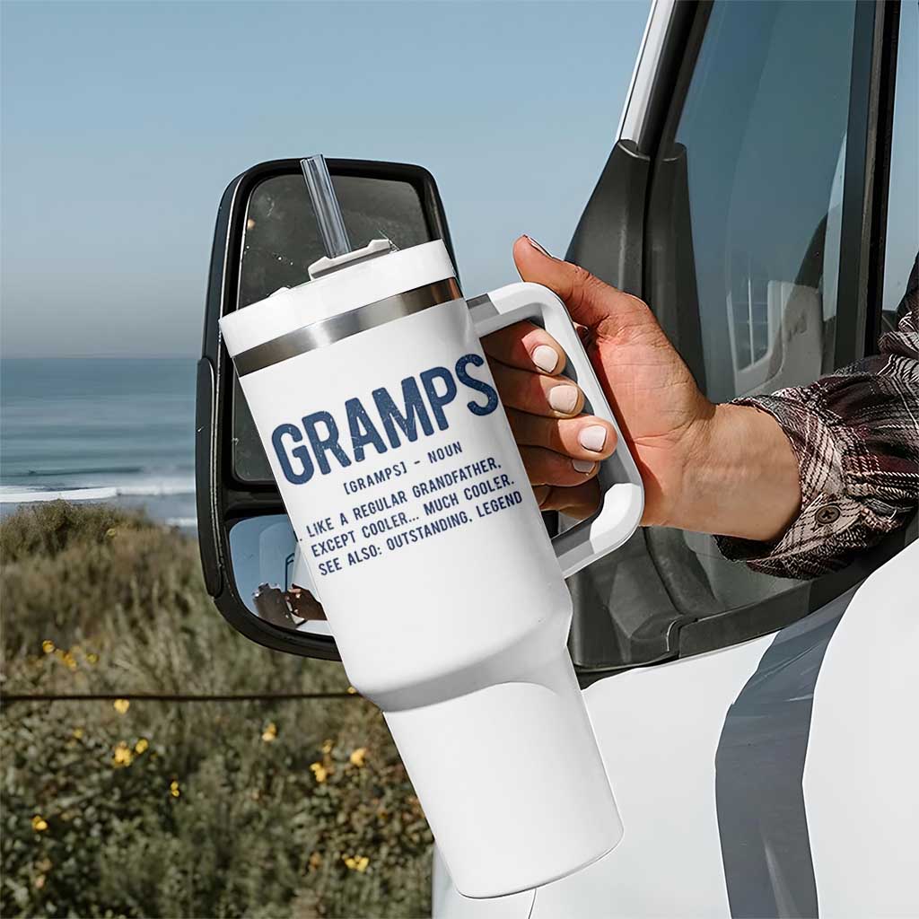 Grandpa Gift For Gramps Tumbler With Handle Fathers Day Birthday Gift Idea