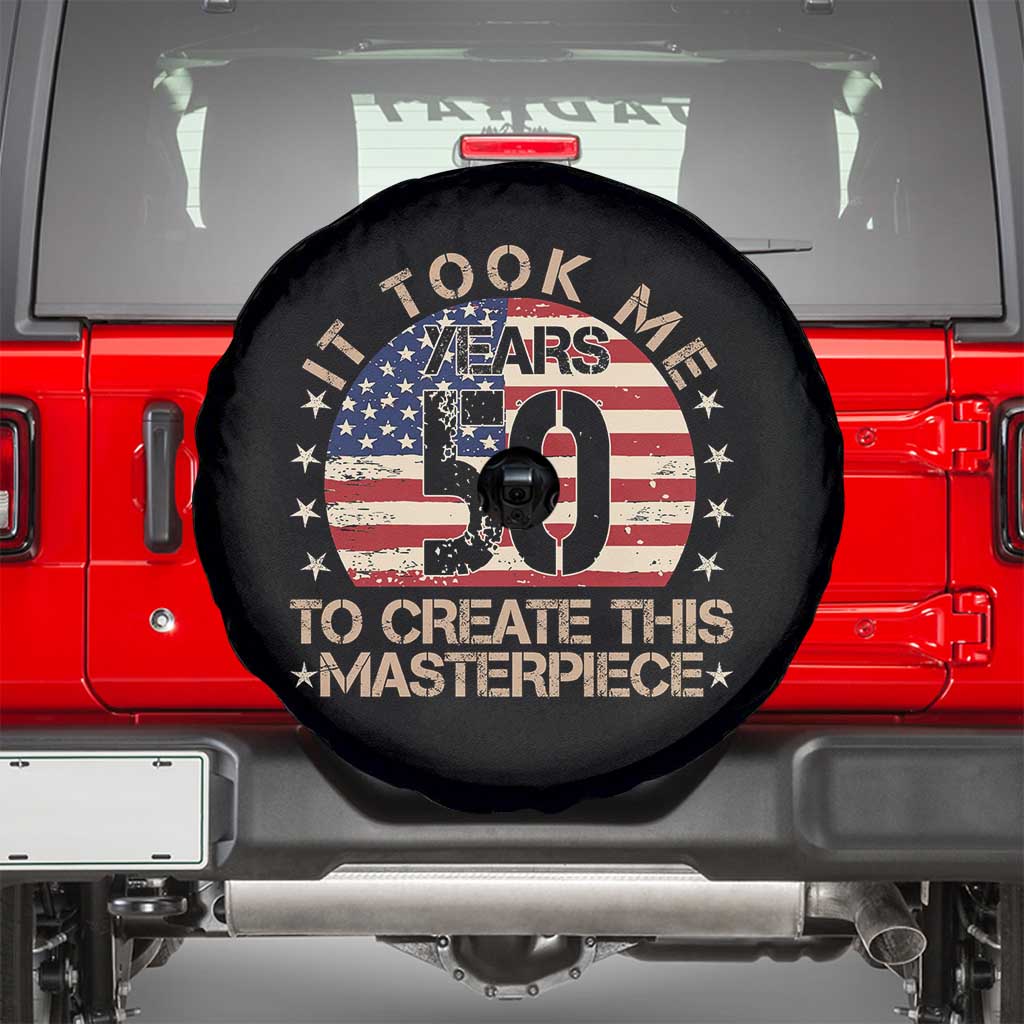 50th Birthday Spare Tire Cover It Took Me 50 Years To Create This Masterpiece Vintage American Flag