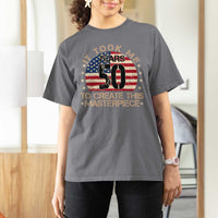 50th Birthday T Shirt For Women It Took Me 50 Years To Create This Masterpiece Vintage American Flag