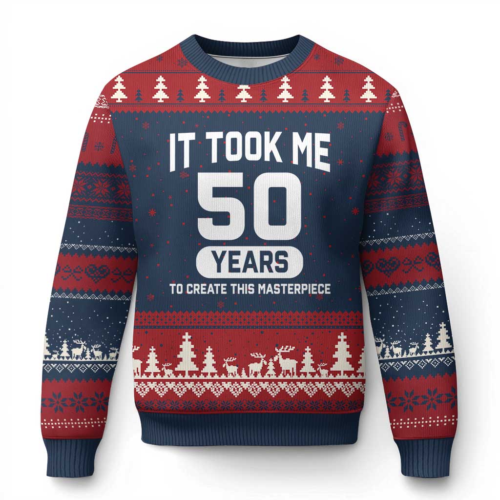 50th Birthday Ugly Christmas Sweater To Create This Masterpiece 50 Year Old Gift