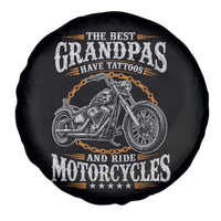 Biker Grandpa Best Grandpas Have Tattoos and Ride Motorcycles Spare Tire Cover