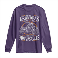 Biker Grandpa Best Grandpas Have Tattoos and Ride Motorcycles Long Sleeve Shirt