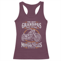 Biker Grandpa Best Grandpas Have Tattoos and Ride Motorcycles Racerback Tank Top
