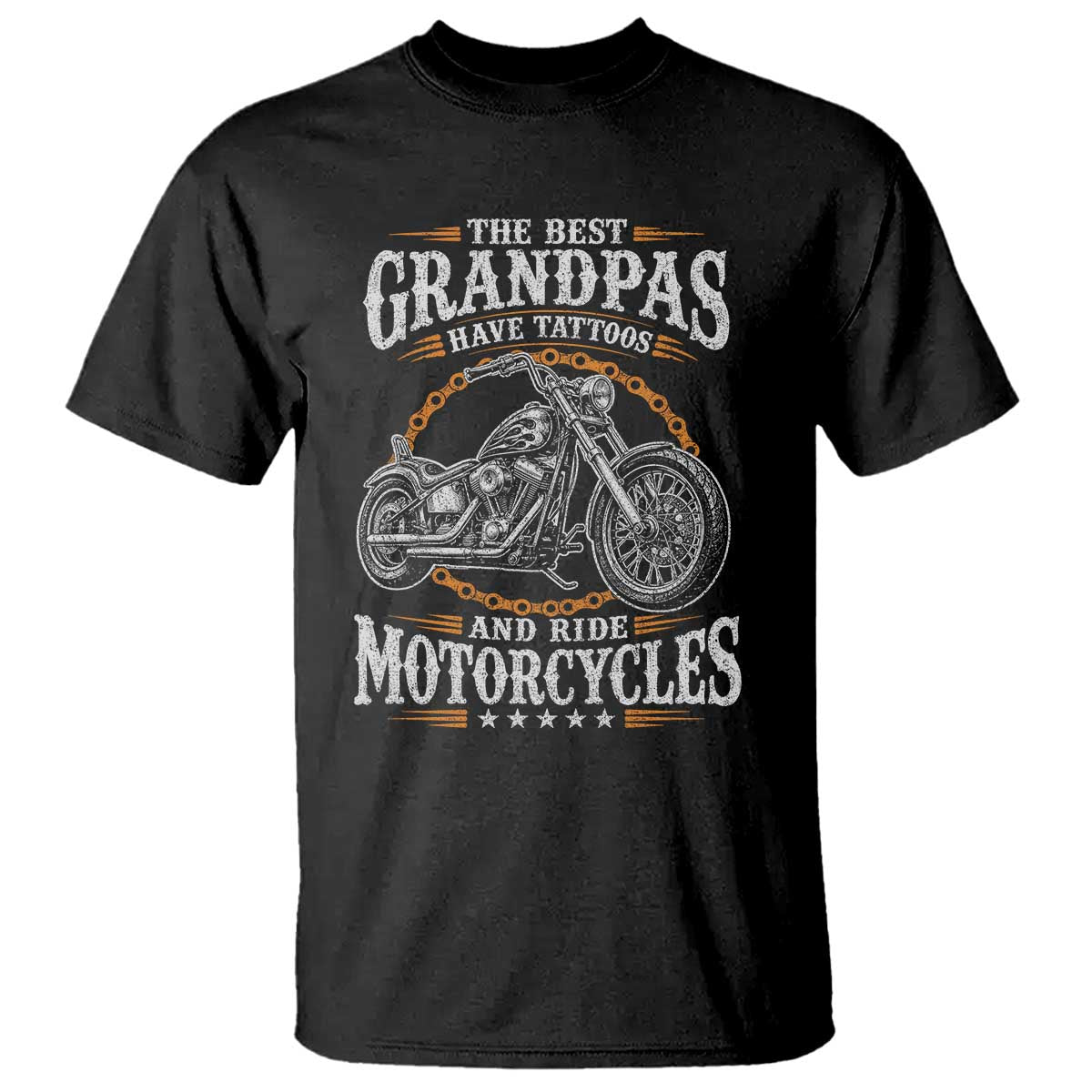 Biker Grandpa Best Grandpas Have Tattoos and Ride Motorcycles T Shirt