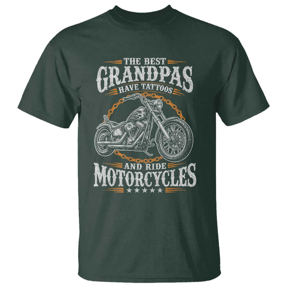 Biker Grandpa Best Grandpas Have Tattoos and Ride Motorcycles T Shirt
