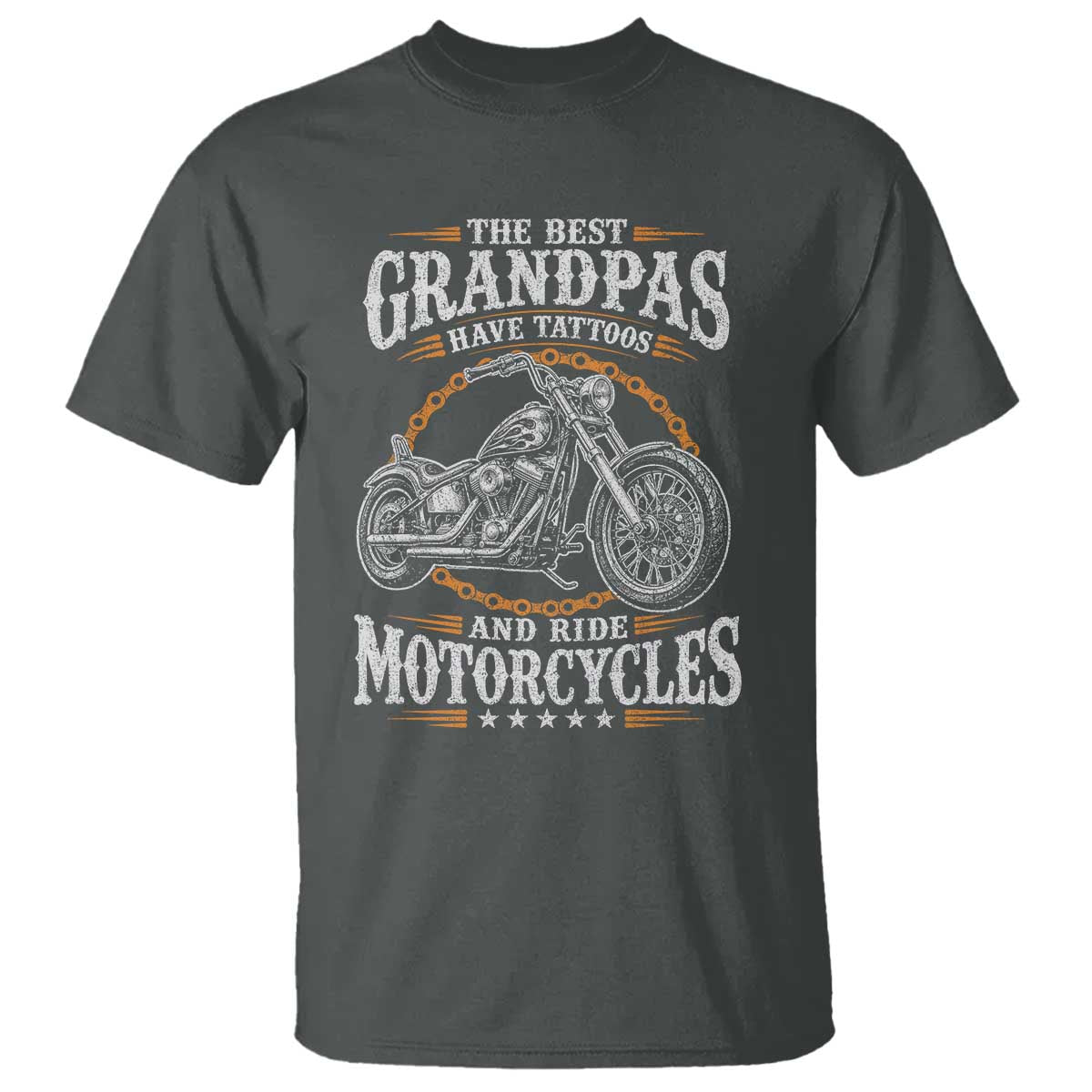 Biker Grandpa Best Grandpas Have Tattoos and Ride Motorcycles T Shirt