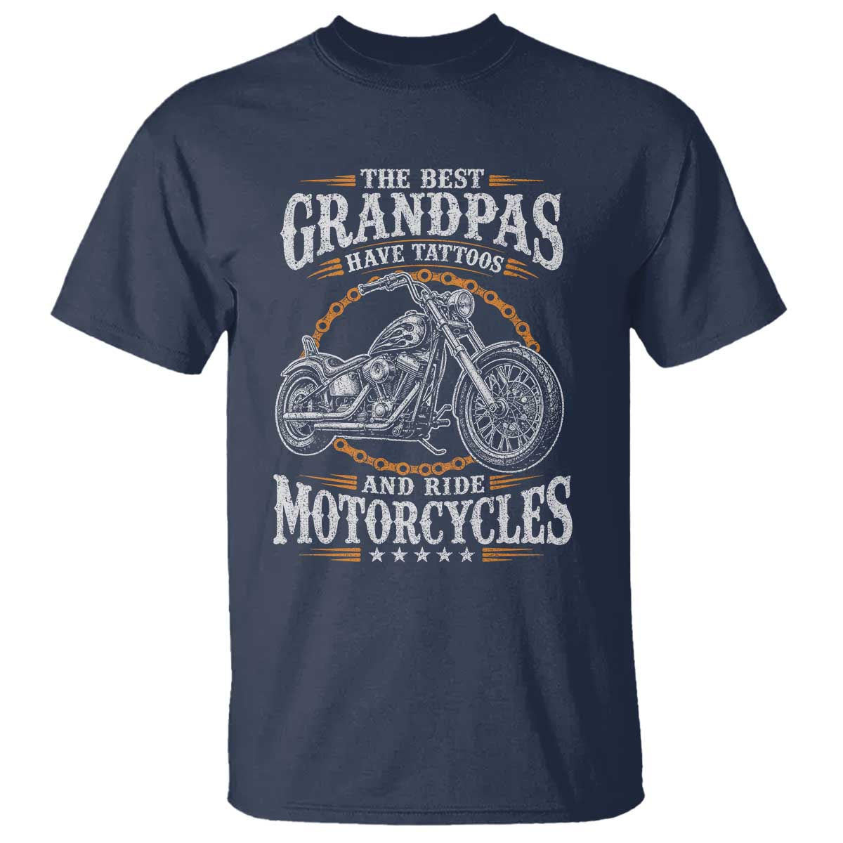 Biker Grandpa Best Grandpas Have Tattoos and Ride Motorcycles T Shirt