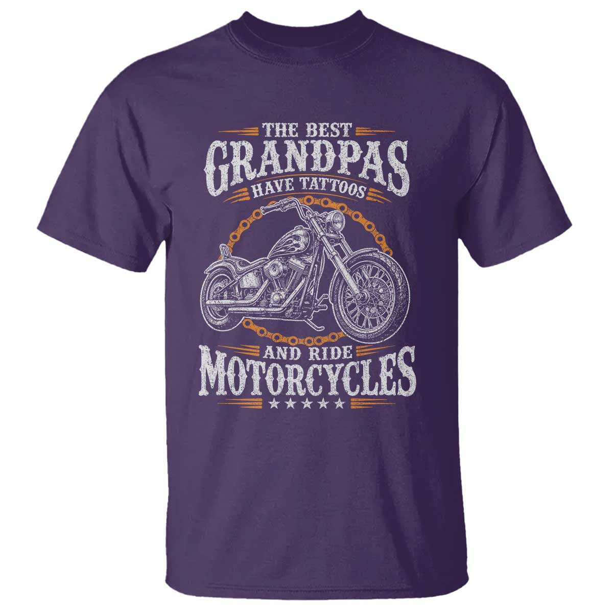 Biker Grandpa Best Grandpas Have Tattoos and Ride Motorcycles T Shirt