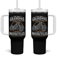 Biker Grandpa Best Grandpas Have Tattoos and Ride Motorcycles Tumbler With Handle