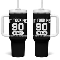 90th Birthday Tumbler With Handle To Create This Masterpiece 90 Year Old Gift
