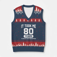 80th Birthday V-Neck Knit Sweater Vest To Create This Masterpiece 80 Year Old Gift