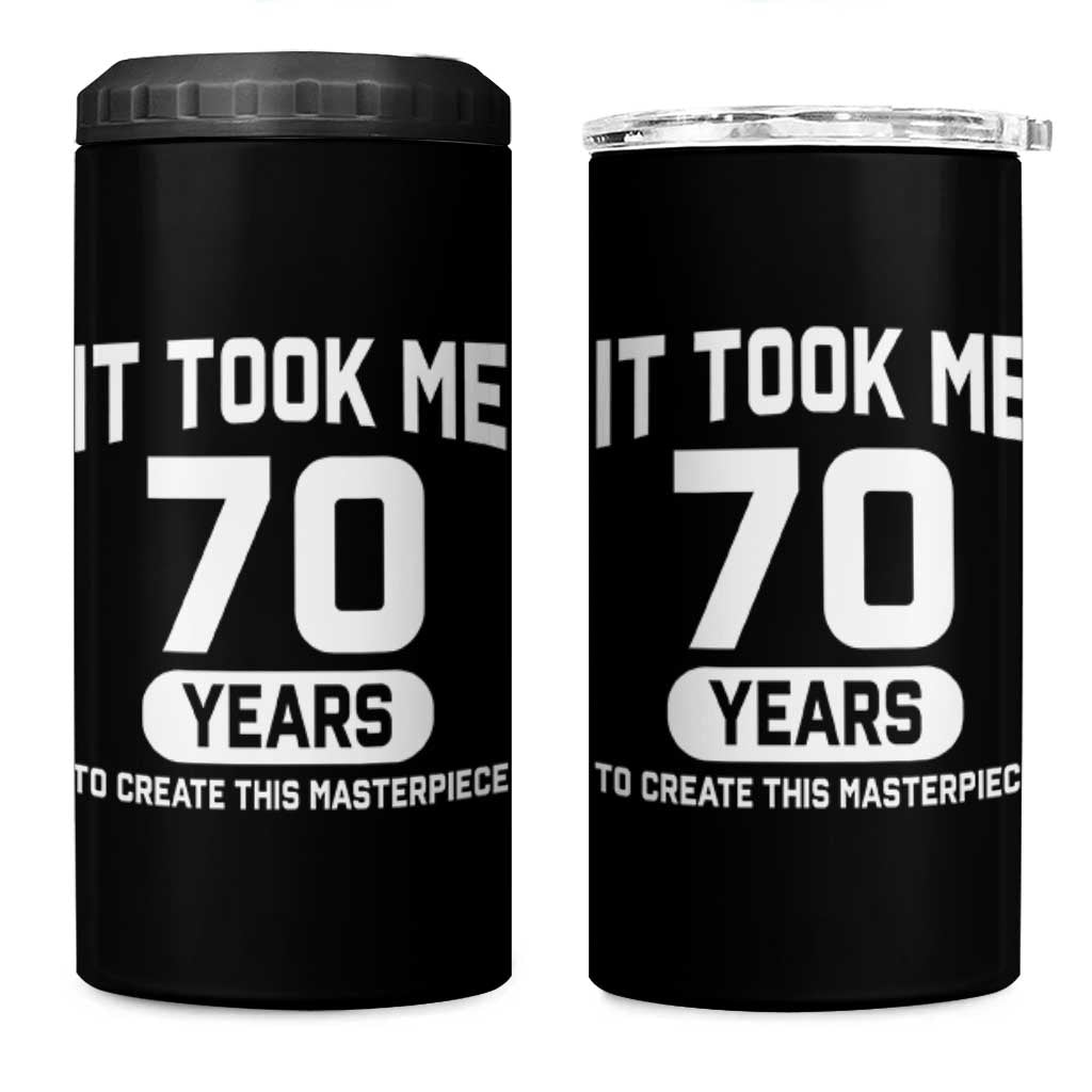 70th Birthday 4 in 1 Can Cooler Tumbler To Create This Masterpiece 70 Year Old Gift