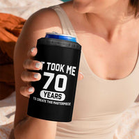 70th Birthday 4 in 1 Can Cooler Tumbler To Create This Masterpiece 70 Year Old Gift