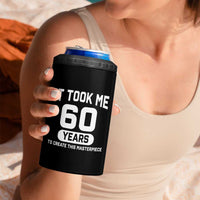 60th Birthday 4 in 1 Can Cooler Tumbler To Create This Masterpiece 60 Year Old Gift