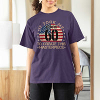 60th Birthday T Shirt For Women It Took Me 60 Years To Create This Masterpiece Vintage American Flag