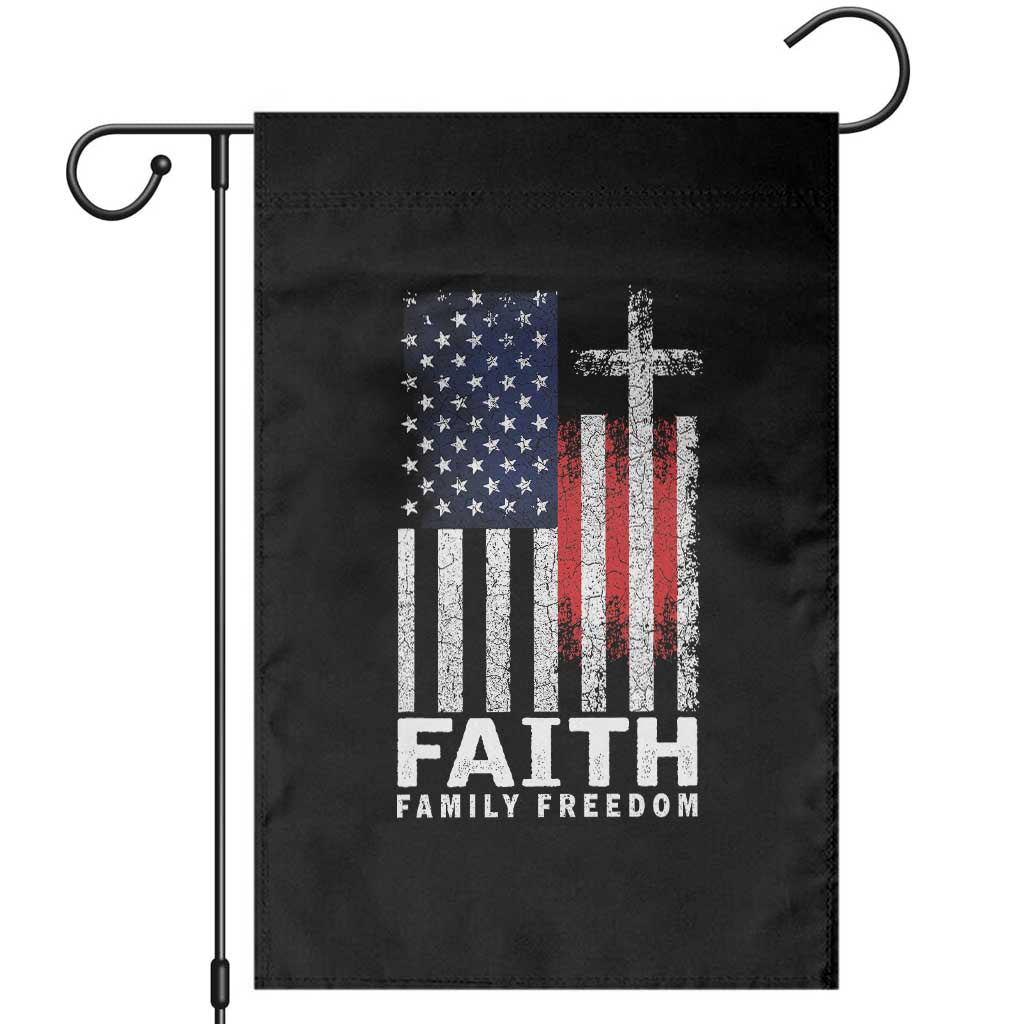 Faith Family Freedom Garden Flag Charlie Kirk Patriotic Christian Vintage USA Flag - Wonder Print Shop