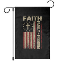 Faith Family Freedom Garden Flag Patriotic Christian Vintage USA Flag - Wonder Print Shop