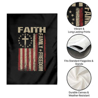 Faith Family Freedom Garden Flag Patriotic Christian Vintage USA Flag - Wonder Print Shop
