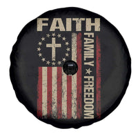 Faith Family Freedom Spare Tire Cover Patriotic Christian Vintage USA Flag - Wonder Print Shop