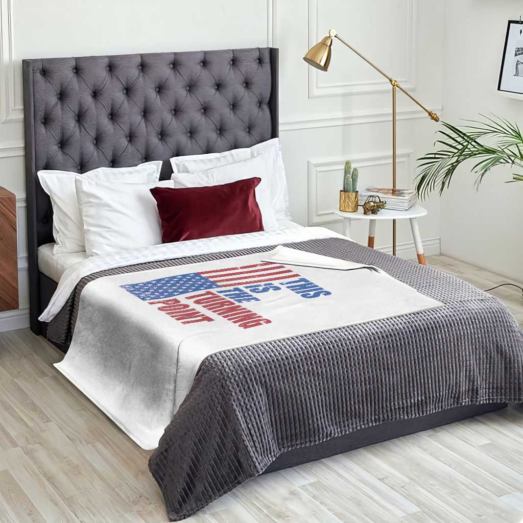 This is The Turning Point Throw Blanket USA Flag Patriotic Freedom Conservative - Wonder Print Shop