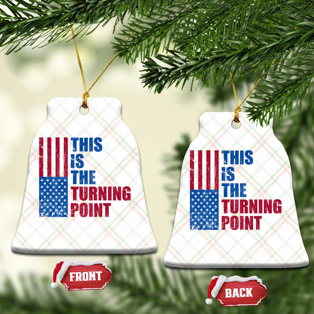 This is The Turning Point Ceramic Ornament USA Flag Patriotic Freedom Conservative - Wonder Print Shop