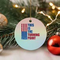 This is The Turning Point Ceramic Ornament USA Flag Patriotic Freedom Conservative - Wonder Print Shop