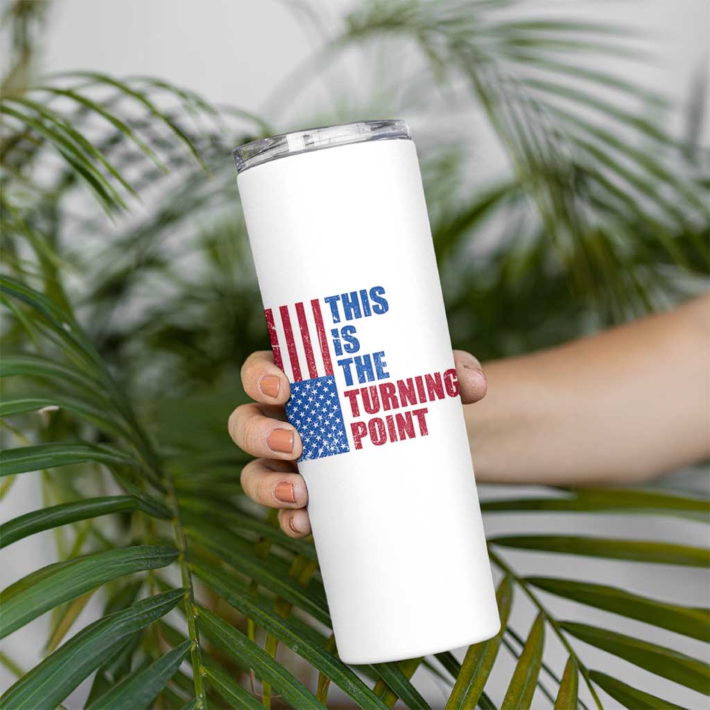 This is The Turning Point Skinny Tumbler USA Flag Patriotic Freedom Conservative - Wonder Print Shop
